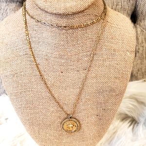 Stella + Dot Unicorn Coin Necklace